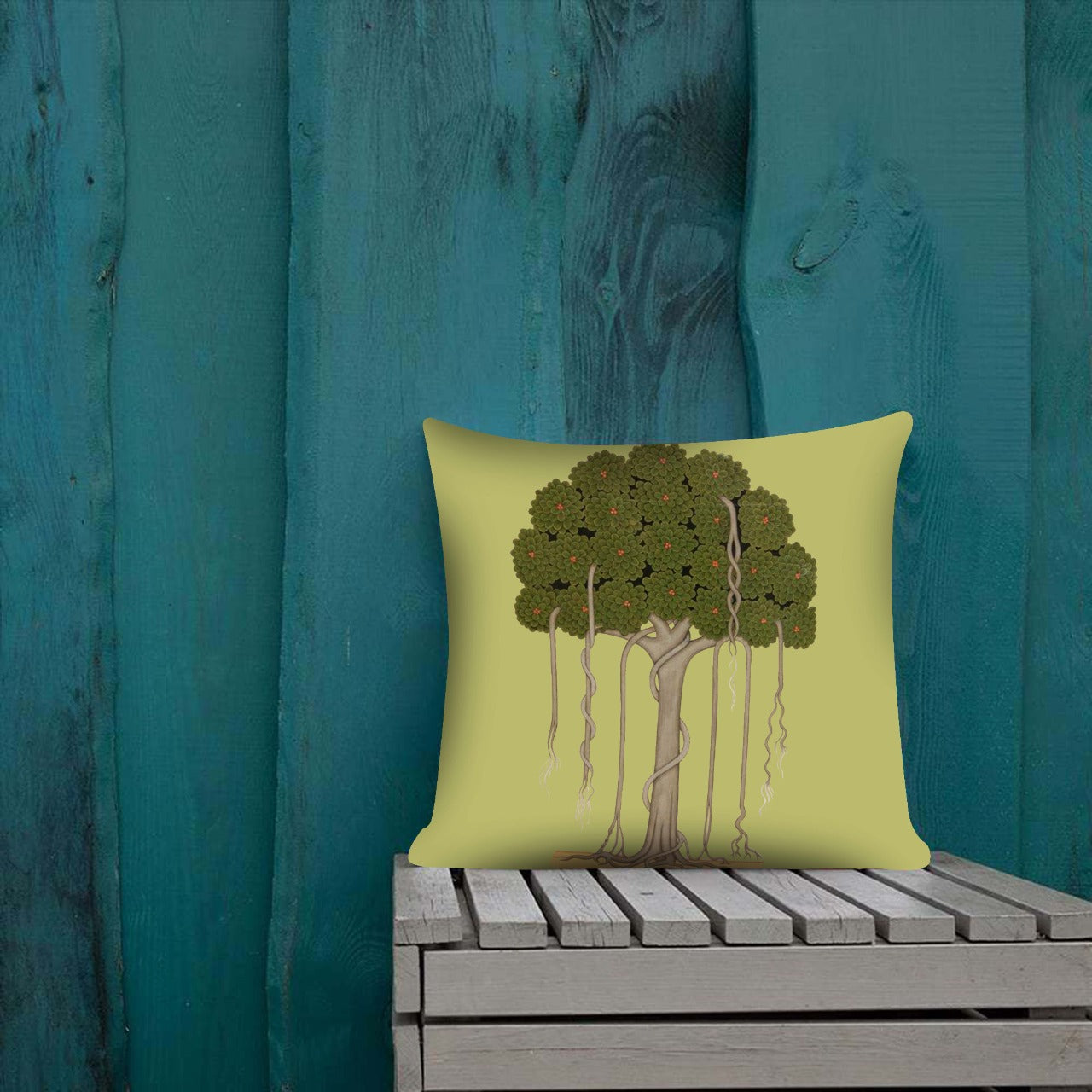 Digital Printed Cushions Assorted 6 PCs-Mughal Art cushions Apricot