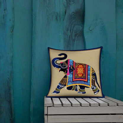 Digital Printed Cushions Assorted 6 PCs-Mughal Art cushions Apricot
