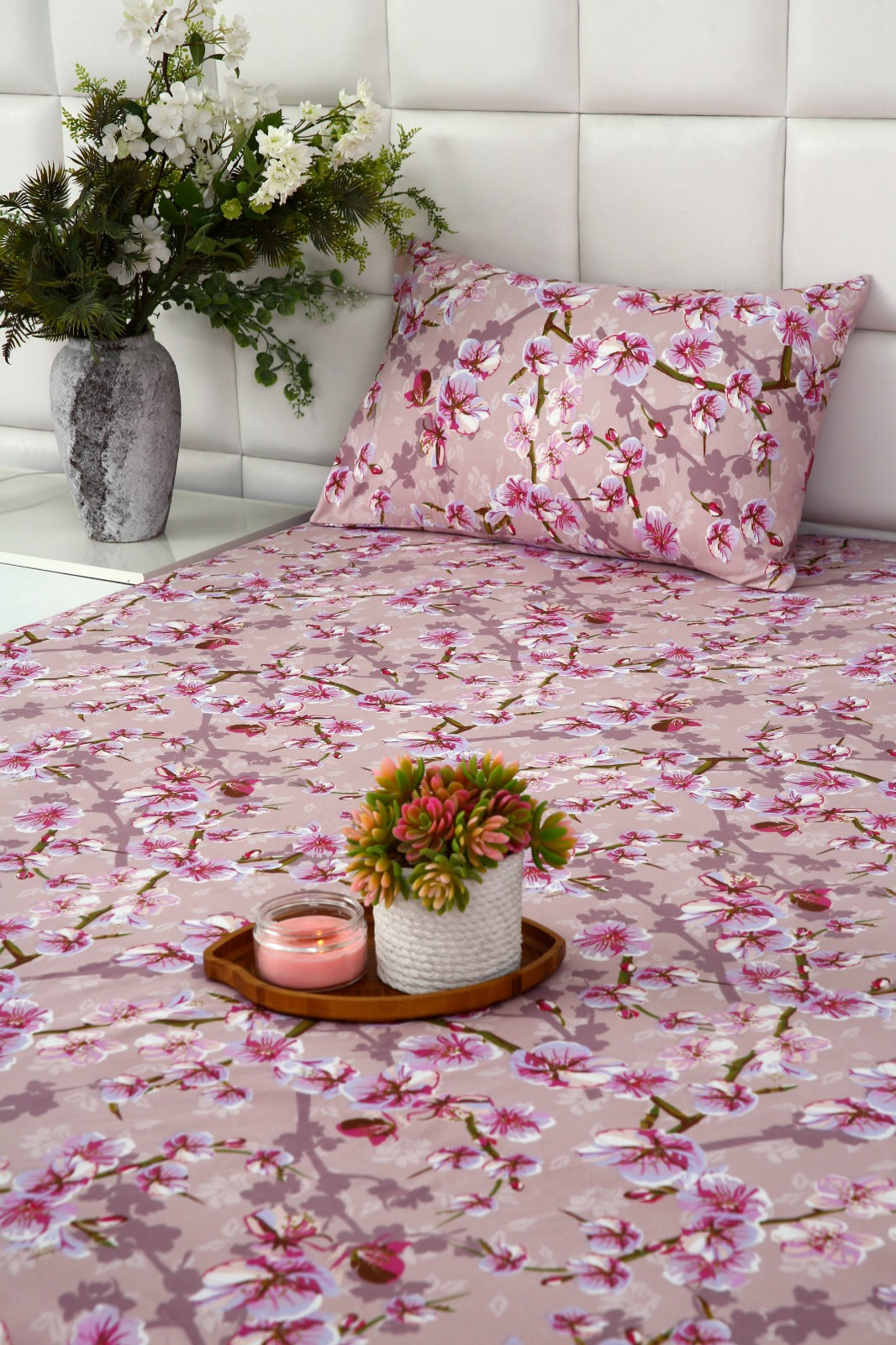 2Pcs Single Bed Sheet-Bloom Bliss