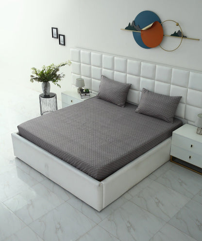 Fitted Bed Sheet-Light Plaid Fitted Sheets Apricot