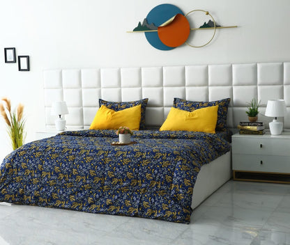 6 PCs Summer Comforter Set-Daffodil Bed Spread Apricot