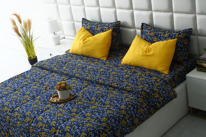 6 PCs Summer Comforter Set-Daffodil Bed Spread Apricot