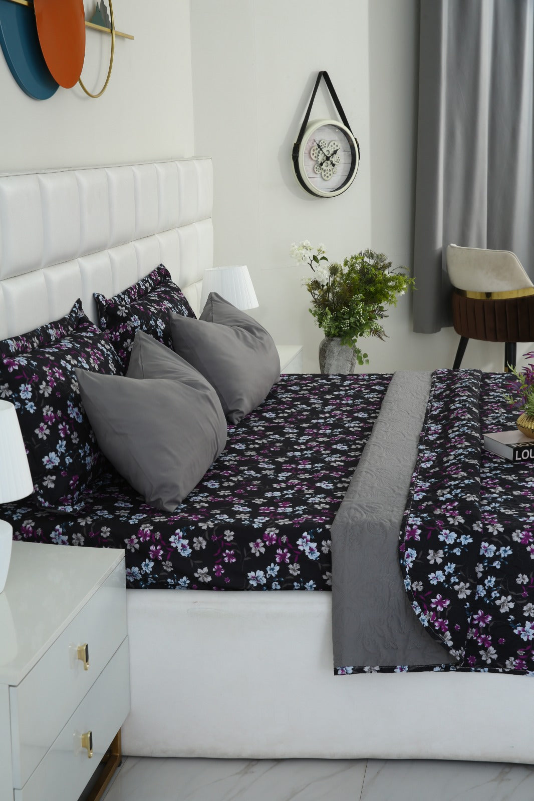 6 PCs Dyed Bed Spread Set-Rosemary Bed Spread Apricot