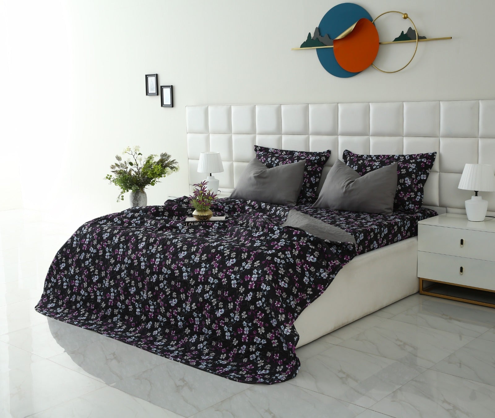 6 PCs Dyed Bed Spread Set-Rosemary Bed Spread Apricot