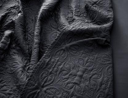 6 PCs Luxury Bed Spread Set-Grey Bed Spread Apricot