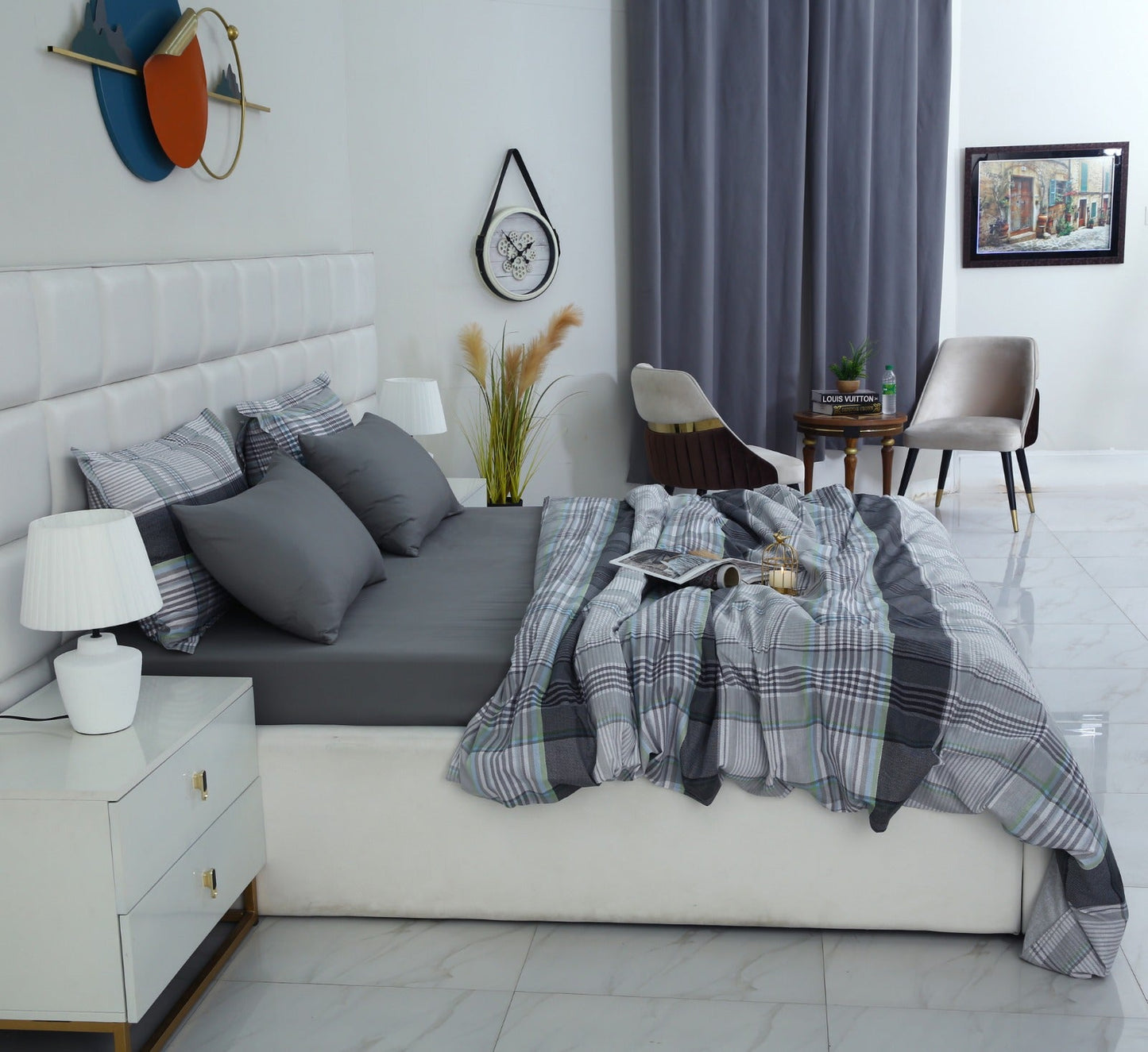 6 PCs Duvet Cover Set-Malvern Duvet Cover Apricot