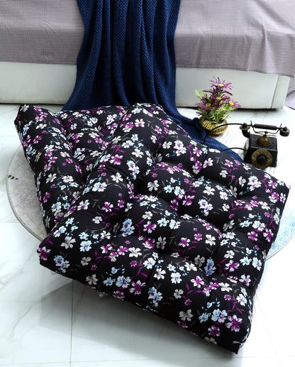 Digital Printed Square Floor Cushions-Rosemary cushions Apricot