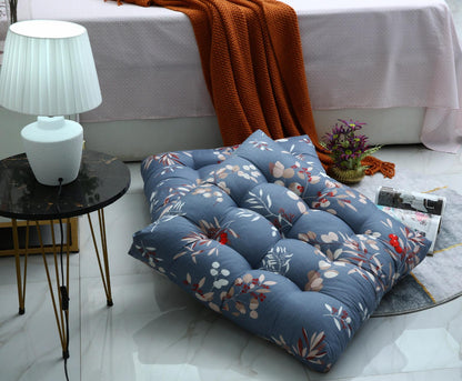 Digital Printed Square Floor Cushions-Cherries cushions Apricot