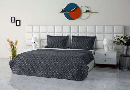 3 PCs Printed Bed Spread Set-Onyx Geometric Bed Spread Apricot