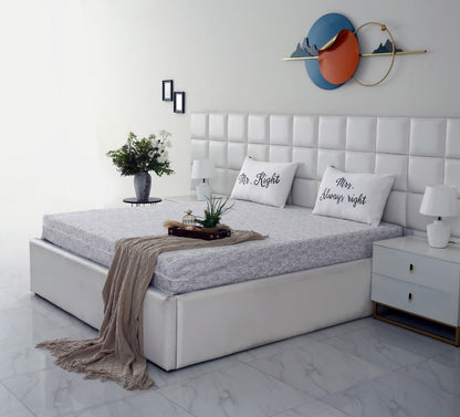 Zipper Mattress Cover Printed-Beige Flower Protectors Apricot