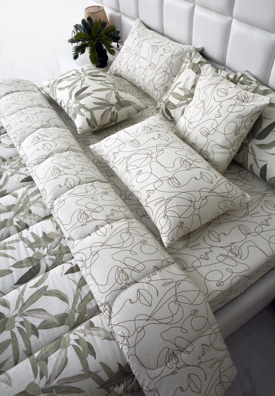 8 PCs Winter Comforter Set-Pine Comforters Apricot