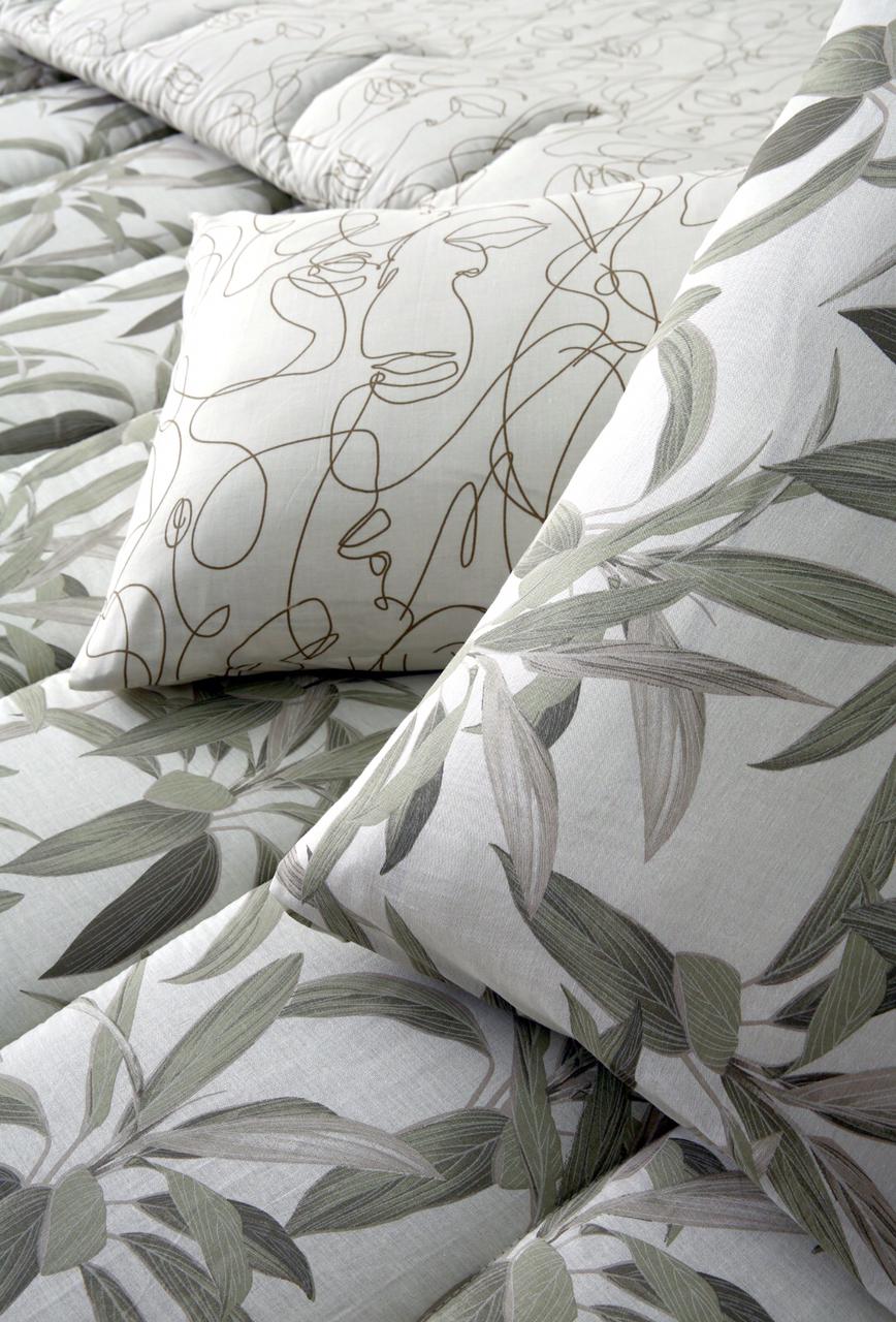 5 PCs Single Comforter Set-Pine Comforters Apricot