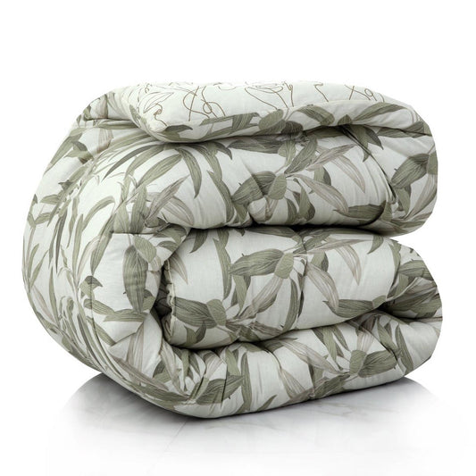 1 PC Double Winter Comforter-Pine Comforters Apricot