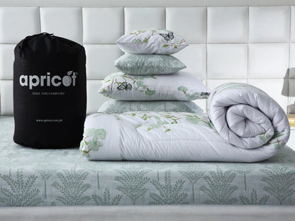 8 PCs Winter Comforter Set-Gladiolus Comforters Apricot