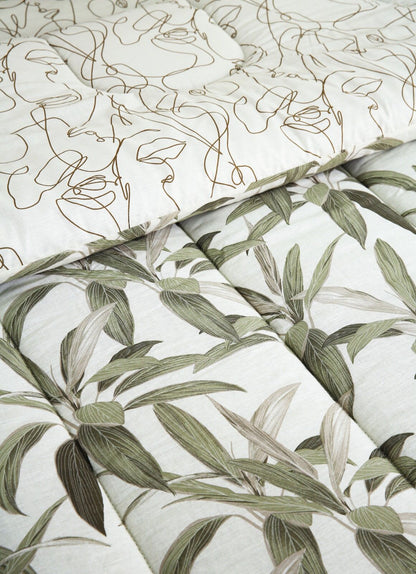 5 PCs Single Comforter Set-Pine Comforters Apricot