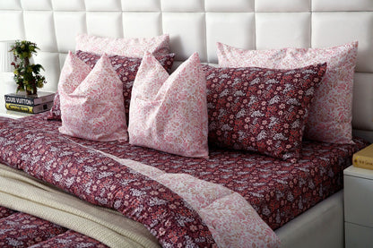 8 PCs Winter Comforter Set-Daisy Day Comforters Apricot