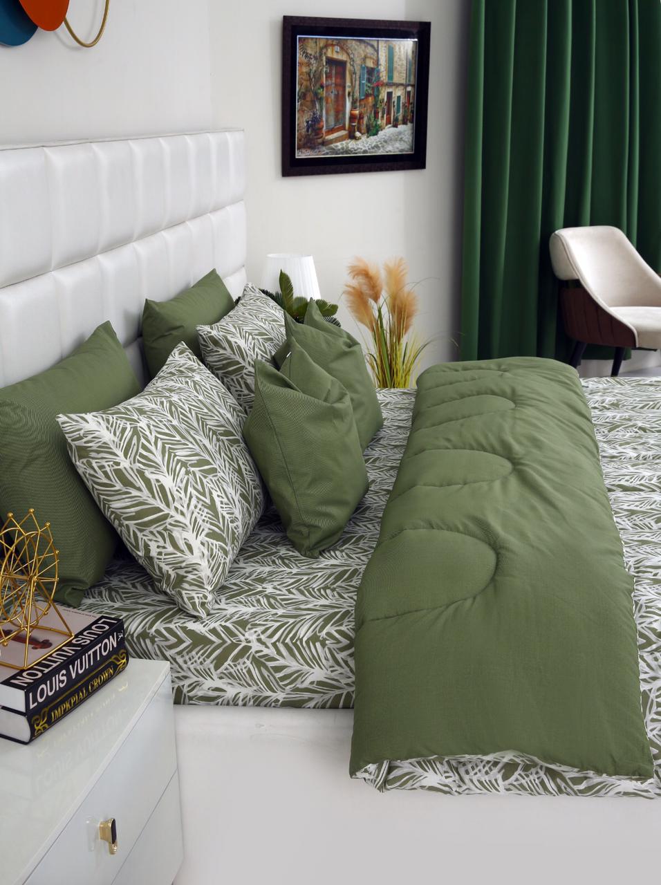 8 PCs Winter Comforter Set-Emeralds Comforters Apricot
