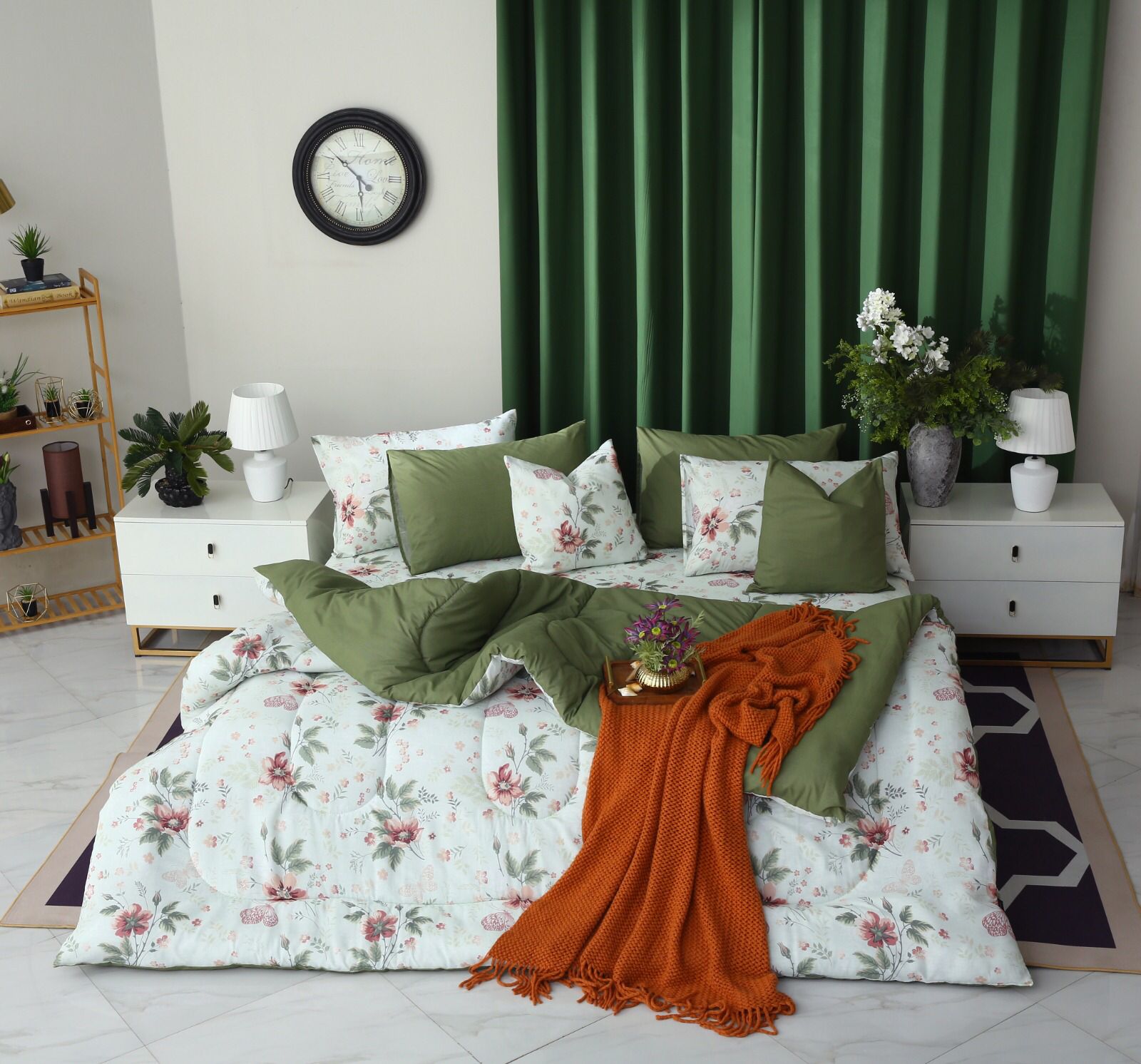 8 PCs Winter Comforter Set-Rosa Comforters Apricot