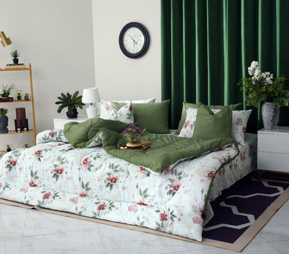 8 PCs Winter Comforter Set-Rosa Comforters Apricot