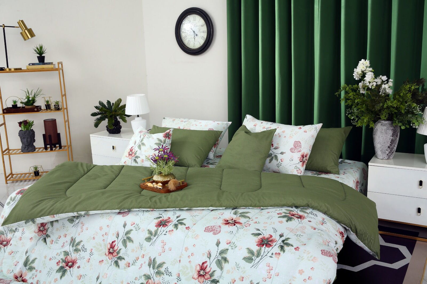 8 PCs Winter Comforter Set-Rosa Comforters Apricot