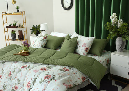 8 PCs Winter Comforter Set-Rosa Comforters Apricot