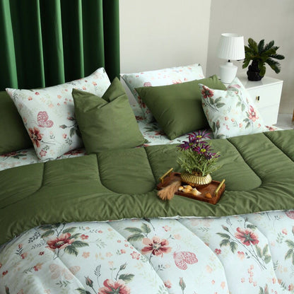 5 PCs Single Comforter Set-Rosa Comforters Apricot