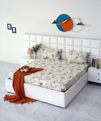 Fitted Bed Sheet-Rosa Fitted Sheets Apricot