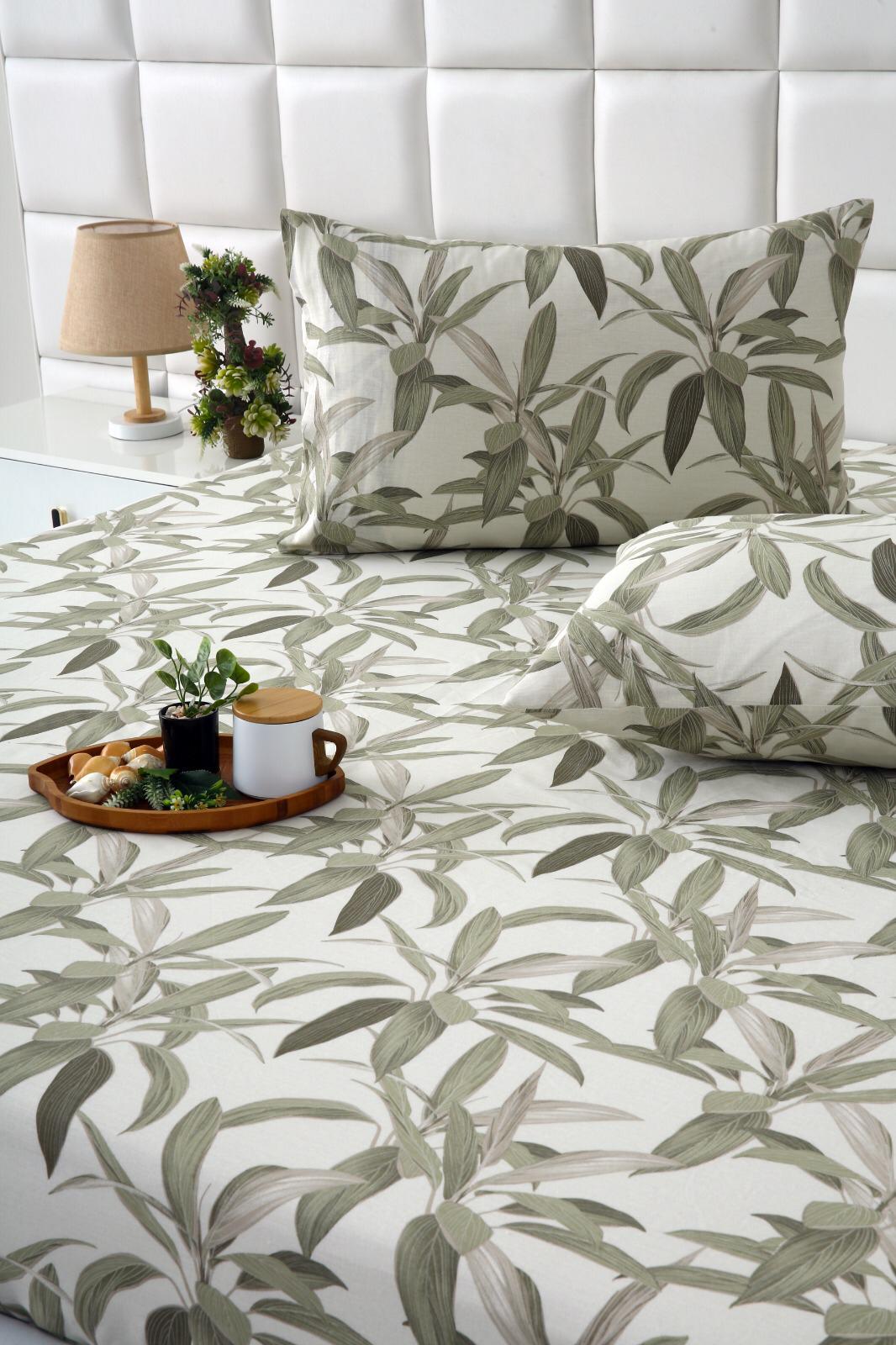 3 PCs Double Bed Sheet-Pine Bed Sheets Apricot