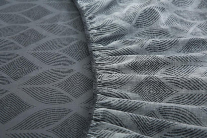Fitted Bed Sheet-Ash Black Fitted Sheets Apricot