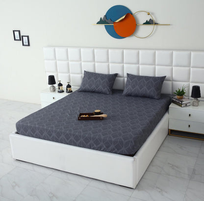 Fitted Bed Sheet-Ash Black Fitted Sheets Apricot