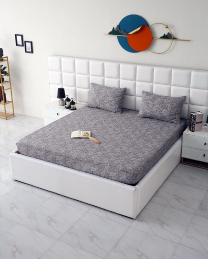 Fitted Bed Sheet-Paisley Fitted Sheets Apricot