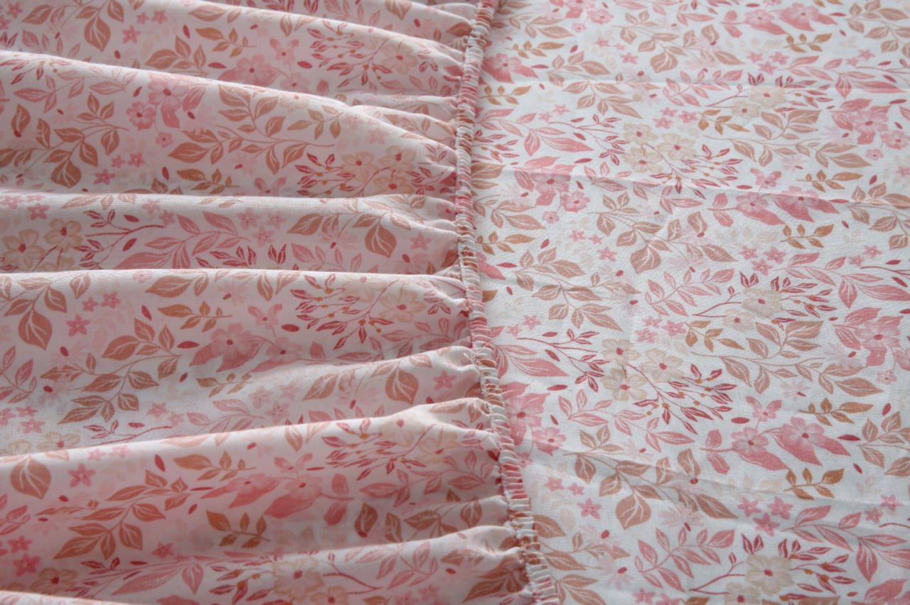 Fitted Bed Sheet-Pastels Pink Fitted Sheets Apricot