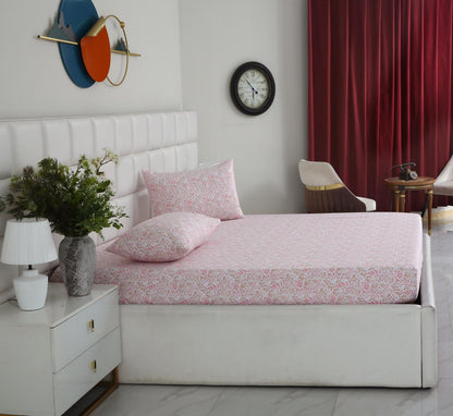 Fitted Bed Sheet-Pastels Pink Fitted Sheets Apricot