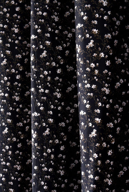 2 PCs Blackout Room Curtains-White Jazmin Curtains Apricot