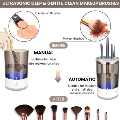 Electric Makeup Brush Cleaning Machine-SA2408-194 Cosmetic Organizer Apricot