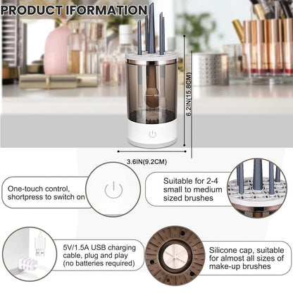 Electric Makeup Brush Cleaning Machine-SA2408-194 Cosmetic Organizer Apricot