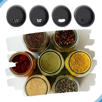 6PCS Rotatable Spice Jar-SA 2411-50 Spice and sugar Jar Apricot