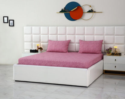 Fitted Bed Sheet-Pink Texture Fitted Sheets Apricot