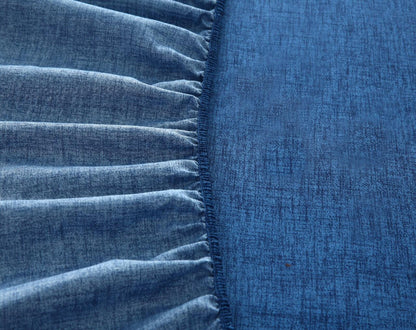 Fitted Bed Sheet-Blue Texture Fitted Sheets Apricot