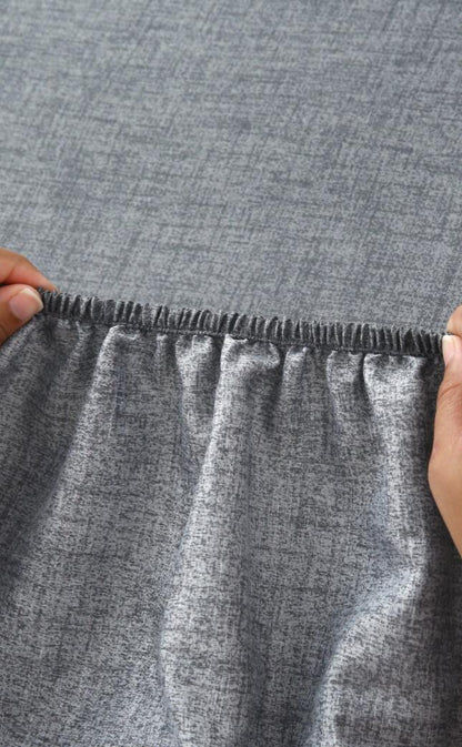 Fitted Bed Sheet-Grey Texture Fitted Sheets Apricot