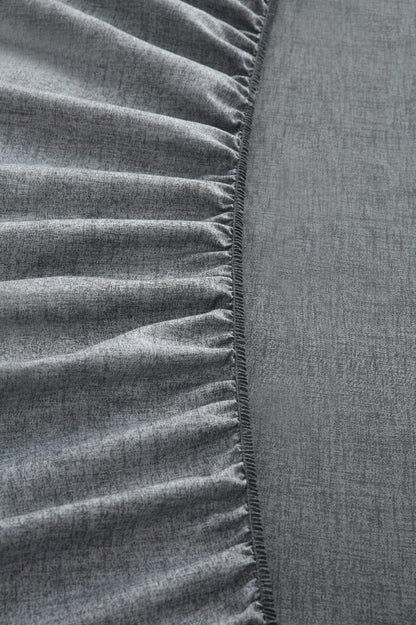 Fitted Bed Sheet-Grey Texture Fitted Sheets Apricot