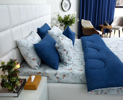 8 PCs Winter Comforter Set-Bluebells Comforters Apricot