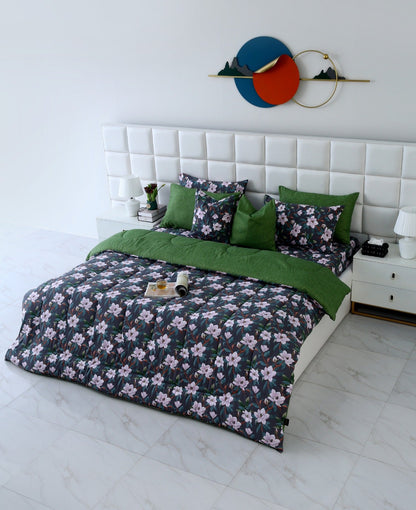 8 PCs Winter Comforter Set-Snowy Petal Comforters Apricot