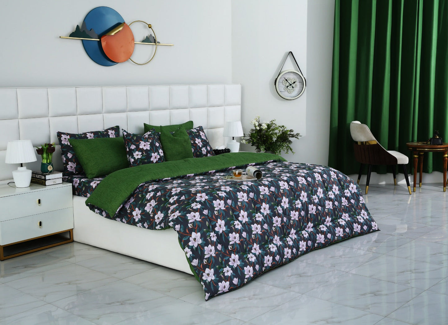 8 PCs Winter Comforter Set-Snowy Petal Comforters Apricot