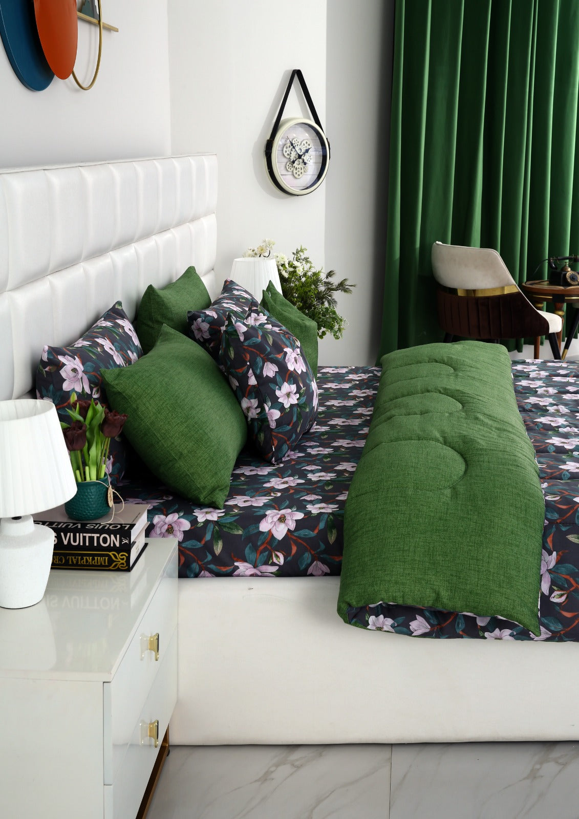8 PCs Winter Comforter Set-Snowy Petal Comforters Apricot