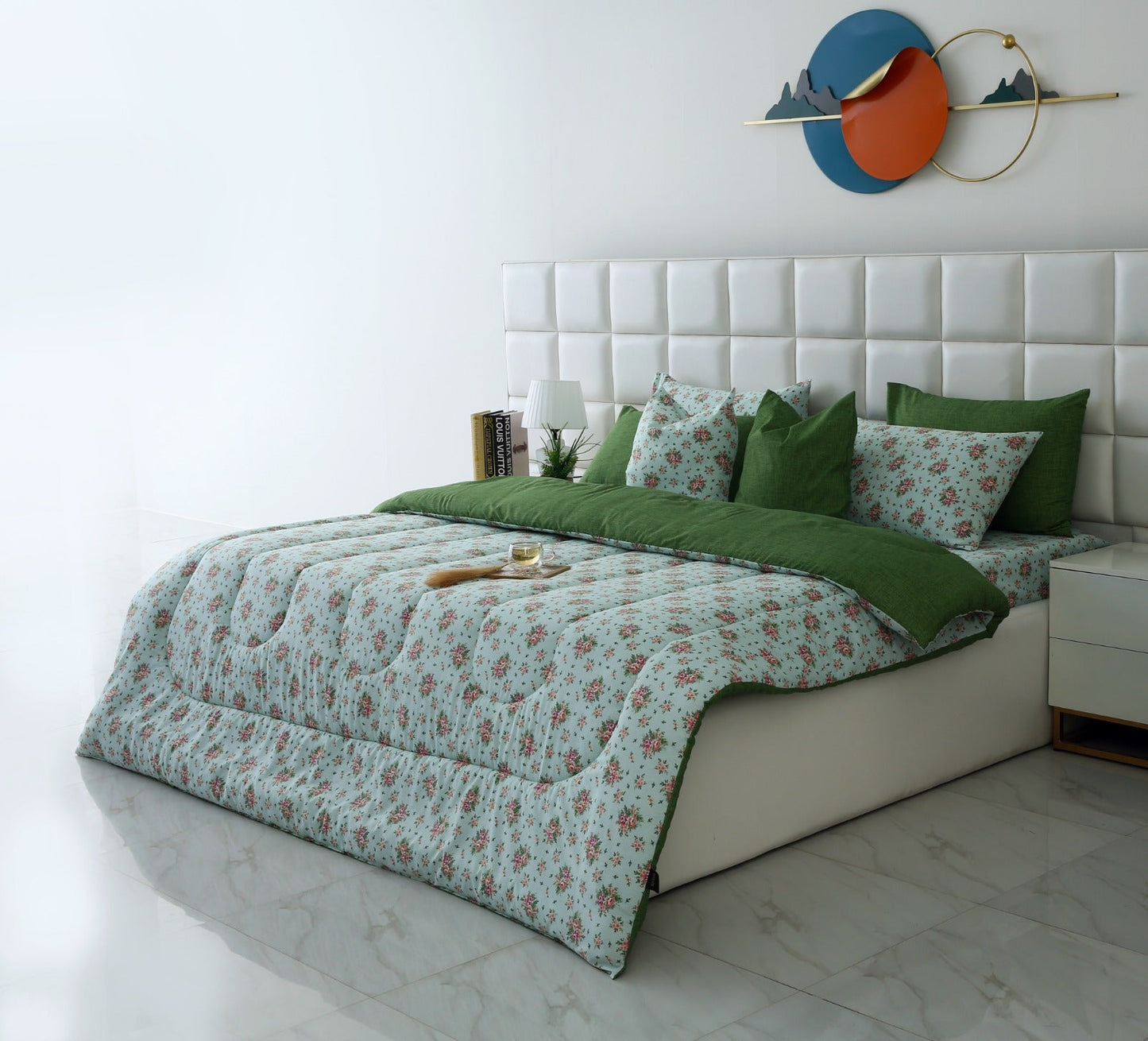 8 PCs Winter Comforter Set-Verdant Comforters Apricot