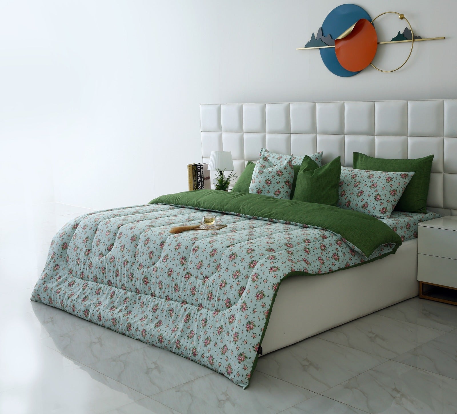 8 PCs Winter Comforter Set-Verdant Comforters Apricot