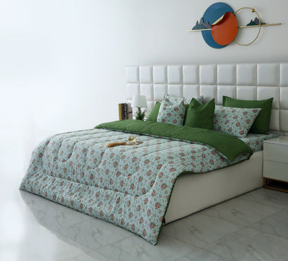 8 PCs Winter Comforter Set-Verdant Comforters Apricot