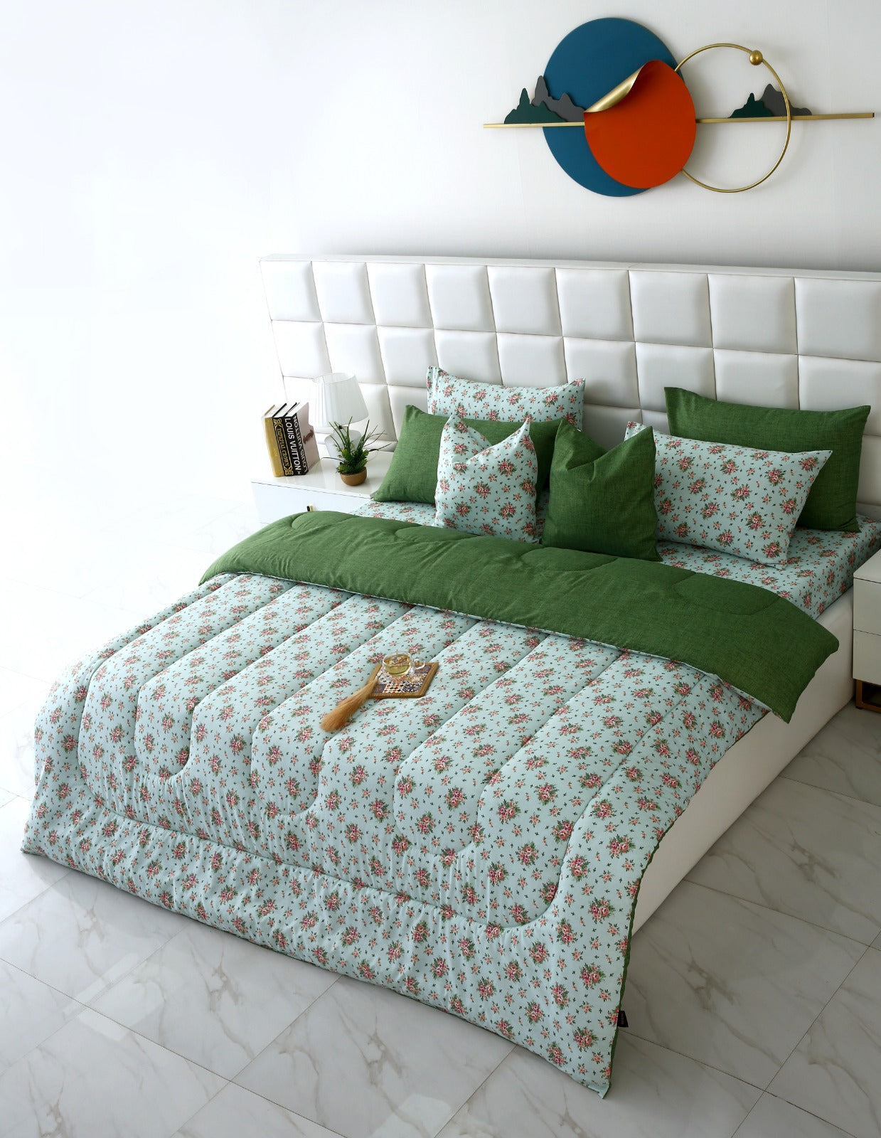 8 PCs Winter Comforter Set-Verdant Comforters Apricot