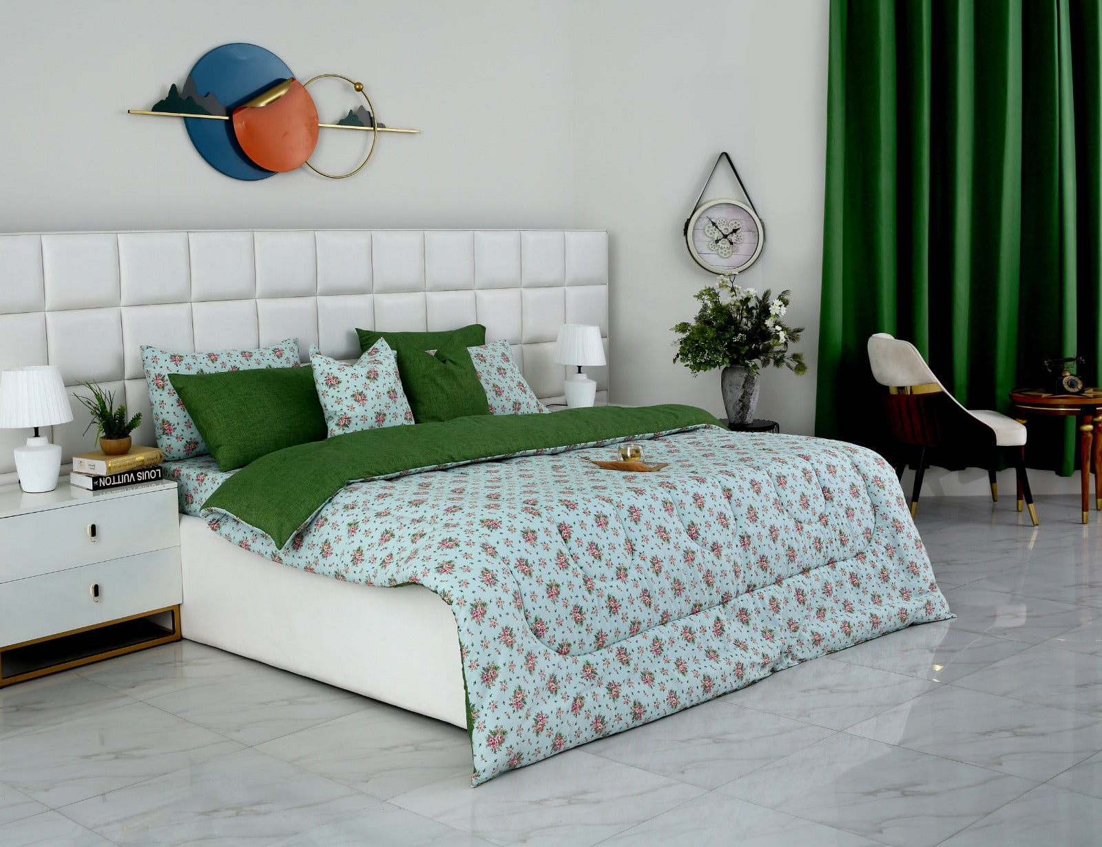 8 PCs Winter Comforter Set-Verdant Comforters Apricot